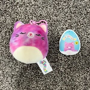 Squishmallows Pink and Purple Cat Stuffed Animal